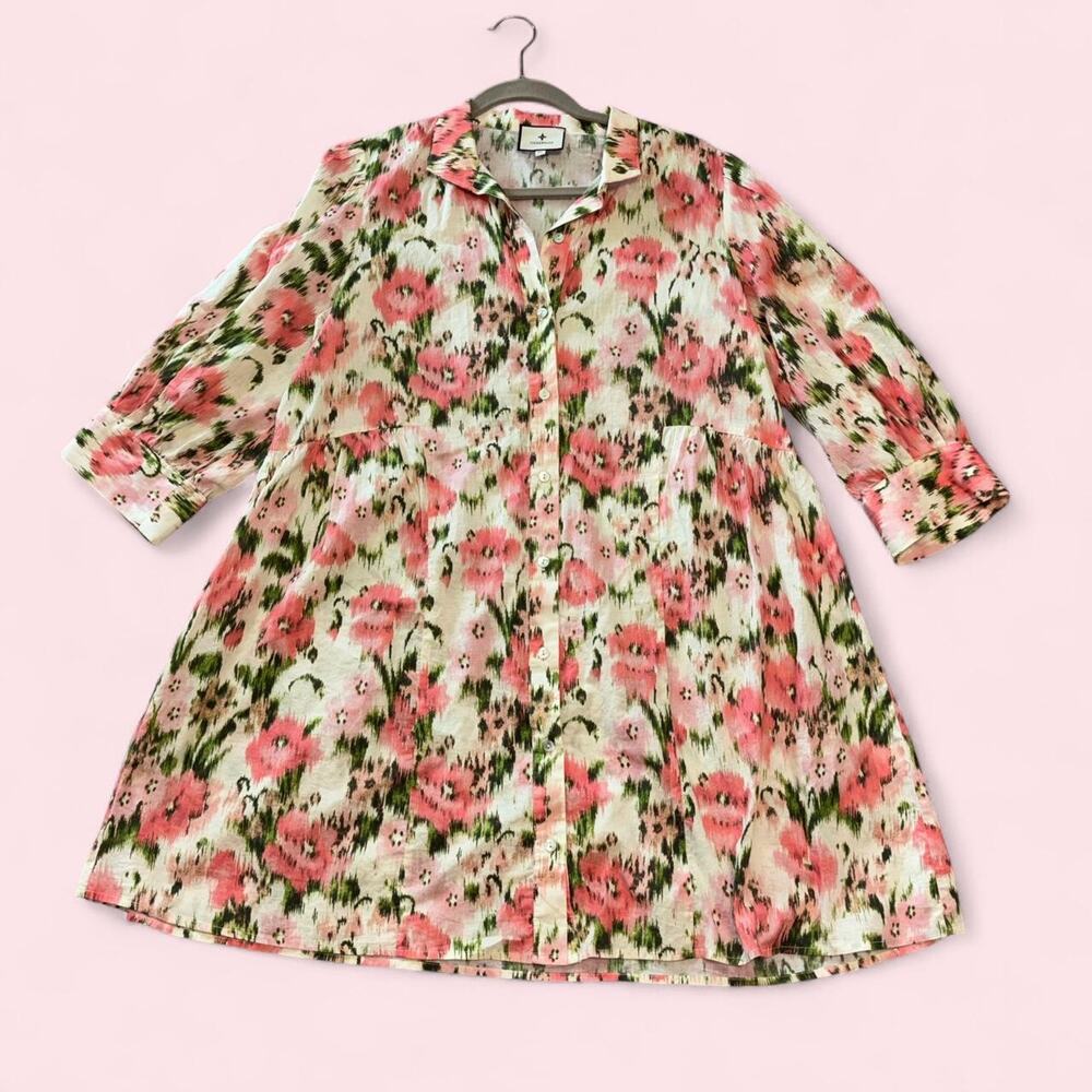 Tuckernuck XL Blush Ikat Blooms Lindsay Mini Dress size XL - Picture 2 of 7